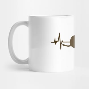 cute Degu heartbeat. Beautiful Octodon rodent Mug